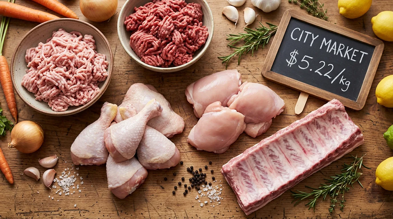 Edmonton Meat Prices 2026: From $5.17/kg Bulk Chicken to $49.99/kg Tenderloin